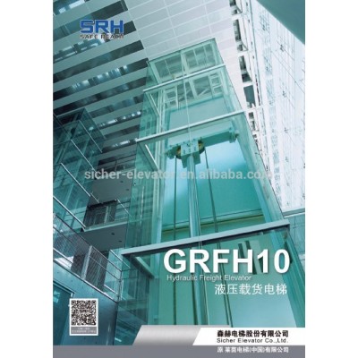 High standard Italy GMV system Freight hydraulic elevator